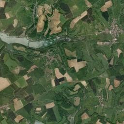 Vue aérienne des environs de Camping Hautoreille