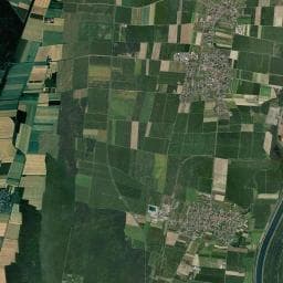 Vue aérienne des environs de Aire de camping-car de Fessenheim