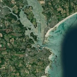 Vue aérienne des environs de Camping de Menez Lanveur