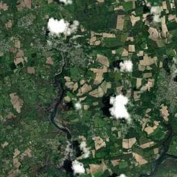 Vue aérienne des environs de Camping du Château de Bélon