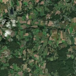 Vue aérienne des environs de Aire communale de camping-car Moustoir-Ac