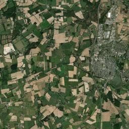 Vue aérienne des environs de Camping du Lac