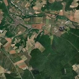 Vue aérienne des environs de Camping La Cascade