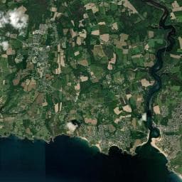 Vue aérienne des environs de Camping du Pouldu