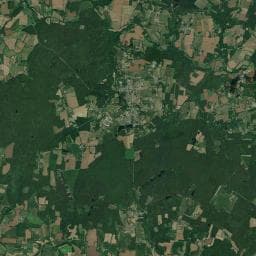 Vue aérienne des environs de Camping municipal L'étang aux Biches