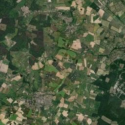 Vue aérienne des environs de Aire Camping-Car Précigné