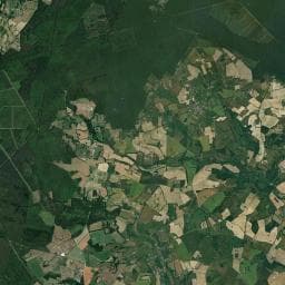 Vue aérienne des environs de Aire de stationnement dans un camping à la ferme
