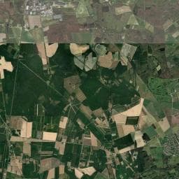 Vue aérienne des environs de Terrain de camping naturiste Les Bogues