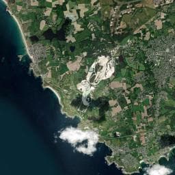 Vue aérienne des environs de Aire Kaolins
