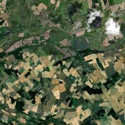Vue aérienne des environs de Camping du Vieux Moulin