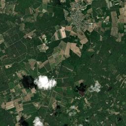 Vue aérienne des environs de Aire de Camping-car de Jouy-le-Potier - Champs des Bretons