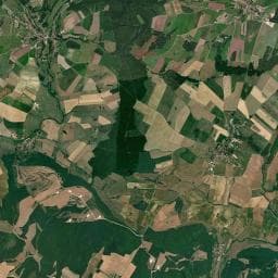 Vue aérienne des environs de CAMPING COTE DE CHEVRE