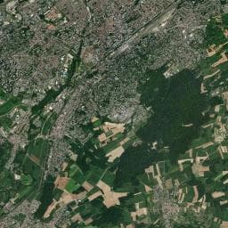 Vue aérienne des environs de Parking bus Zoo