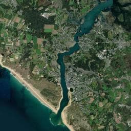 Vue aérienne des environs de Camping du Moteno