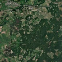 Vue aérienne des environs de Aire de stationnement et de services camping-cars