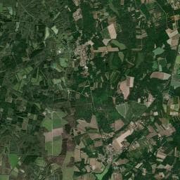 Vue aérienne des environs de Camping de Villechaume