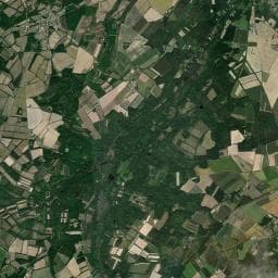 Vue aérienne des environs de Sologne Autruches