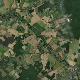 Vue aérienne des environs de Aire de services de Saint-Fargeau