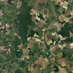 Vue aérienne des environs de L'Orée des 4 Chemins