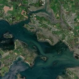 Vue aérienne des environs de Camping le Conleau