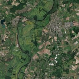Vue aérienne des environs de Camping de l'Écluse