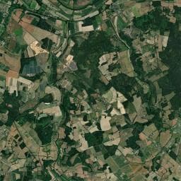 Vue aérienne des environs de Point accueil jeunes Ferme de Nat