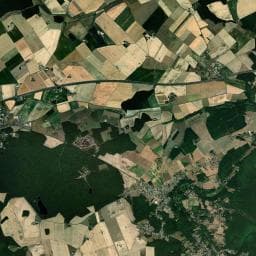 Vue aérienne des environs de Aire de stationnement pour camping-cars - Saint-Lubin-en-Vergonnois
