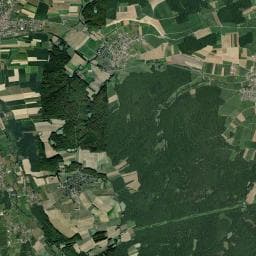 Vue aérienne des environs de Cabane du Landfuerstenweiher
