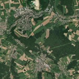 Vue aérienne des environs de Aire de camping-car à Hirtzbach