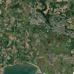 Vue aérienne des environs de Bellevue