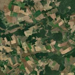 Vue aérienne des environs de Yourte au naturel