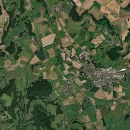 Vue aérienne des environs de Camping Municipal Alésia