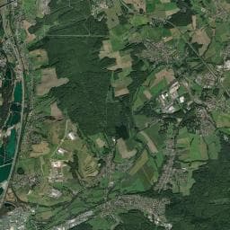 Vue aérienne des environs de Base de loisirs Brognard