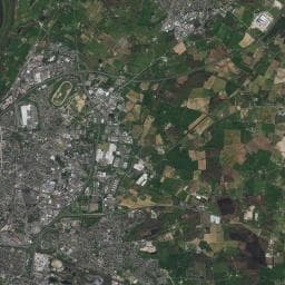 Vue aérienne des environs de Village des exposants