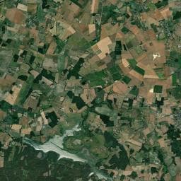 Vue aérienne des environs de Huttopia Lac de Rillé