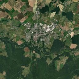 Vue aérienne des environs de Camping Municipal Sous Roche