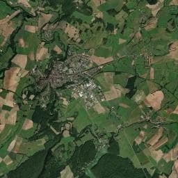 Vue aérienne des environs de Aire de camping-car à Semur-en-Auxois