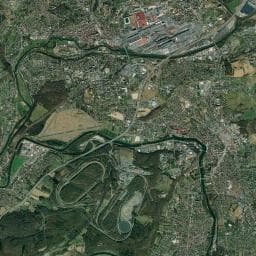 Vue aérienne des environs de Aire de camping-car à Courcelles-lès-Montbéliard