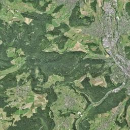 Vue aérienne des environs de Waldhütte Muni