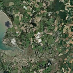 Vue aérienne des environs de Camping de la Ferme de Pen-Bé
