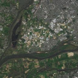 Vue aérienne des environs de Camping de Bouchemaine