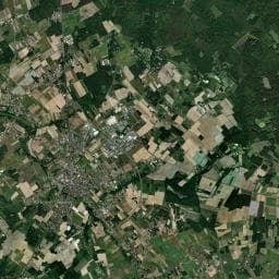 Vue aérienne des environs de Aire de camping-car à Oisly