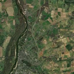 Vue aérienne des environs de Camping de l'Ile
