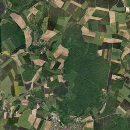 Vue aérienne des environs de Aire de camping-car à Savolles