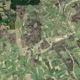 Vue aérienne des environs de Cabane forestière de Bure
