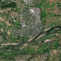 Vue aérienne des environs de Camping Orée des Boires