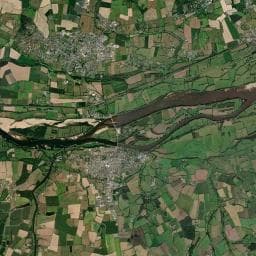 Vue aérienne des environs de Camping Éco-Loire