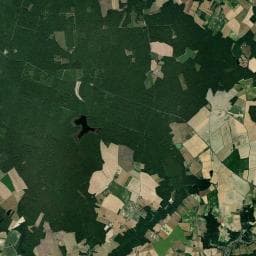 Vue aérienne des environs de La Buissonnière Lodges