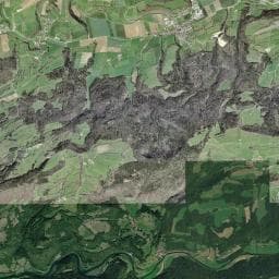 Vue aérienne des environs de Cabane forestière de Chevenez