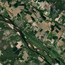 Vue aérienne des environs de Aire camping-cars de Chênehutte